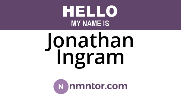 Jonathan Ingram