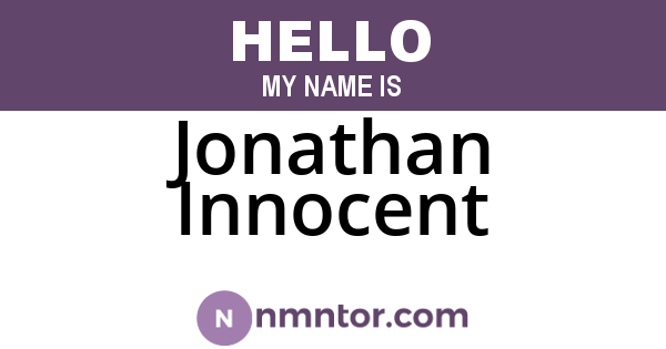 Jonathan Innocent