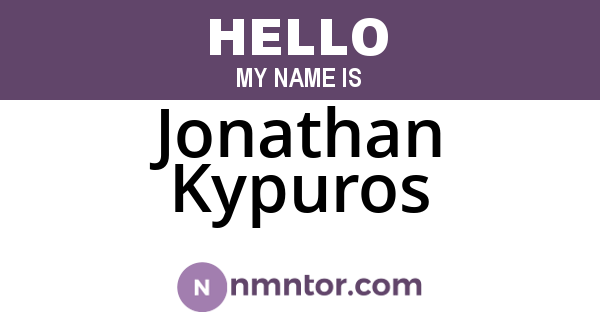 Jonathan Kypuros