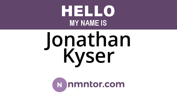 Jonathan Kyser