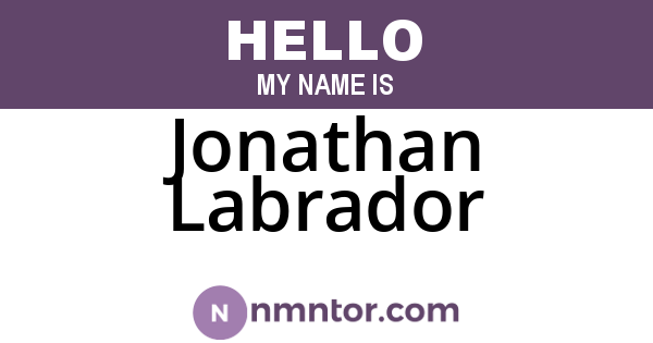 Jonathan Labrador