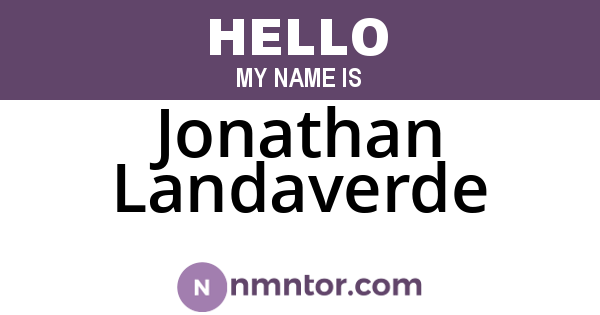 Jonathan Landaverde