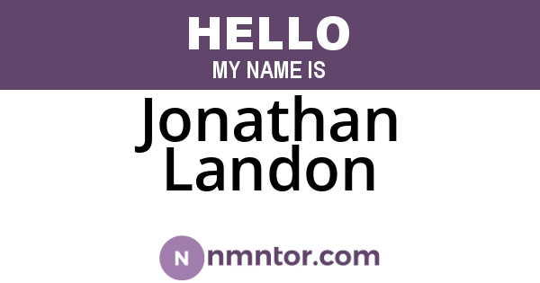 Jonathan Landon