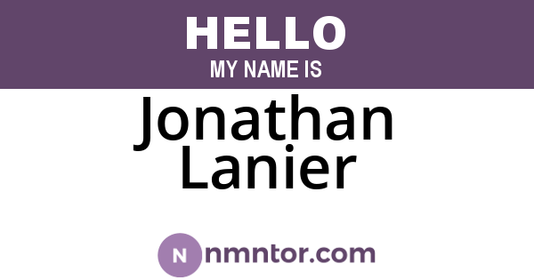 Jonathan Lanier