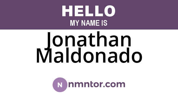 Jonathan Maldonado