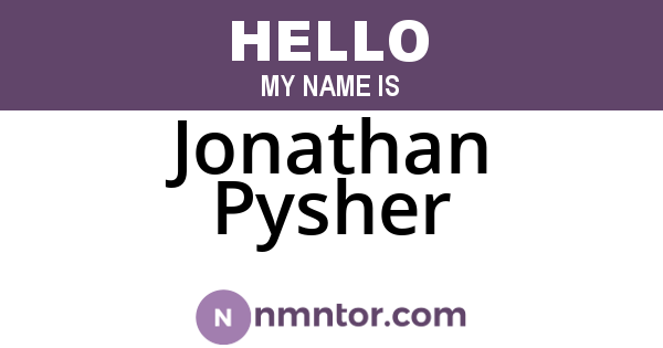 Jonathan Pysher