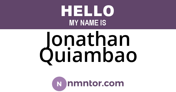 Jonathan Quiambao