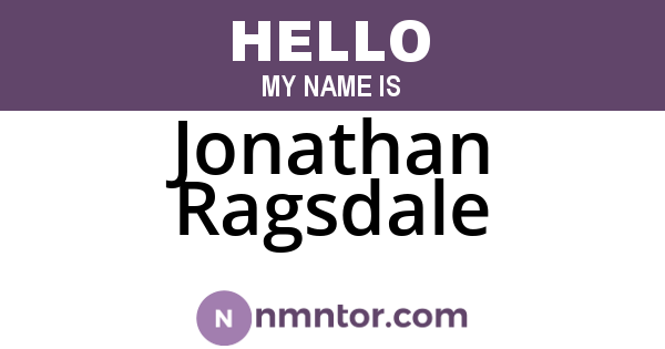 Jonathan Ragsdale