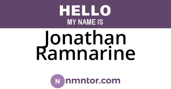 Jonathan Ramnarine