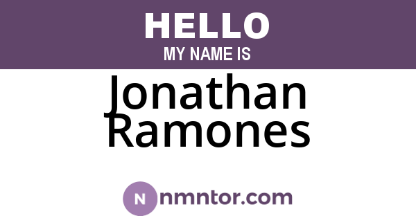 Jonathan Ramones