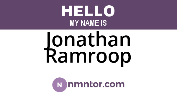 Jonathan Ramroop