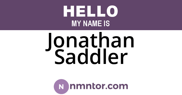Jonathan Saddler