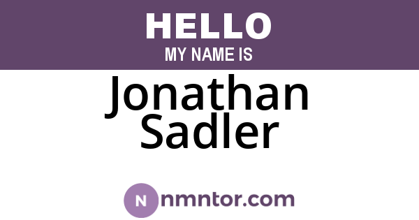 Jonathan Sadler