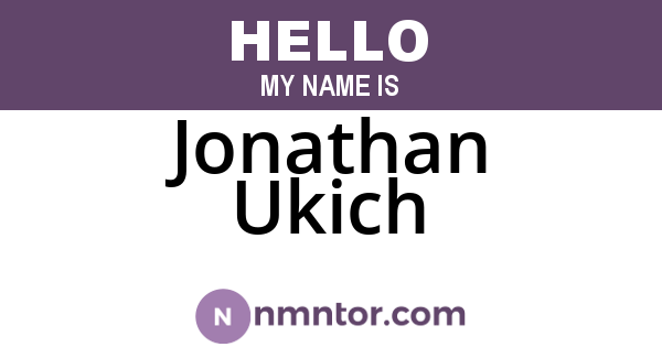 Jonathan Ukich