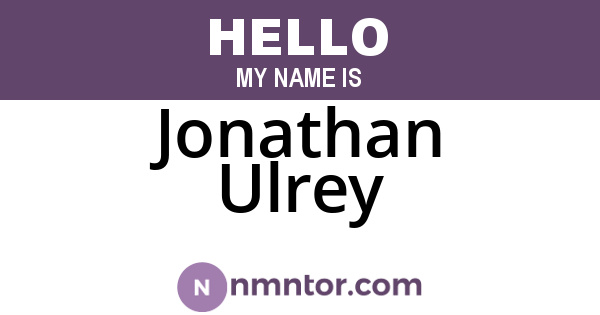 Jonathan Ulrey