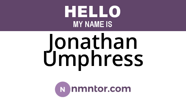 Jonathan Umphress