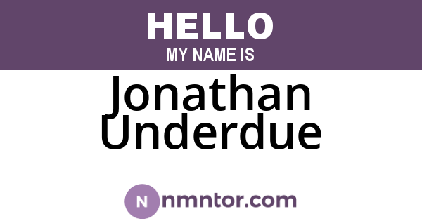 Jonathan Underdue