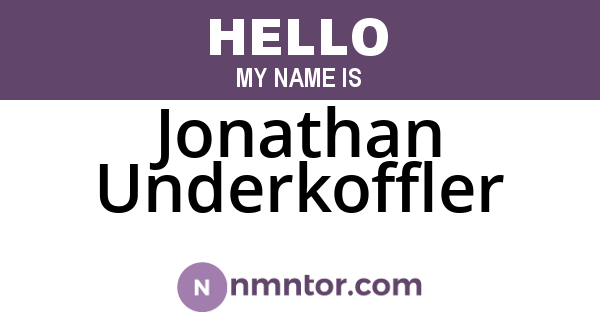 Jonathan Underkoffler