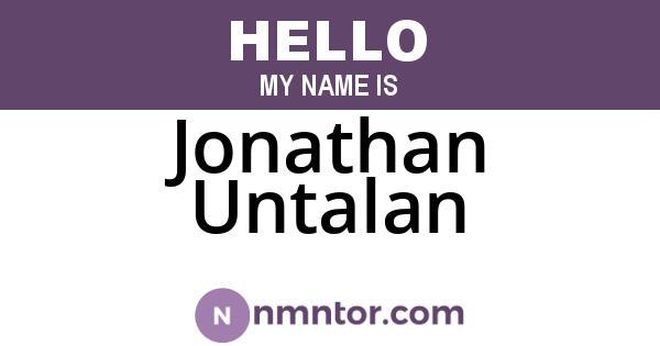 Jonathan Untalan
