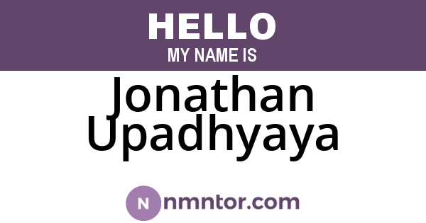 Jonathan Upadhyaya