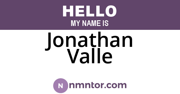 Jonathan Valle
