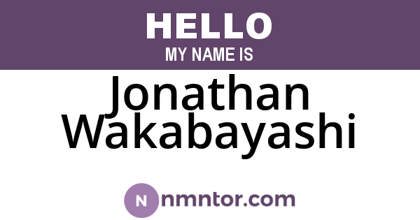 Jonathan Wakabayashi