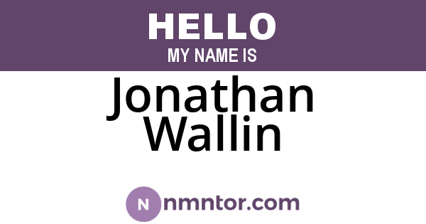 Jonathan Wallin