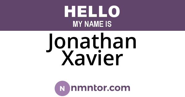 Jonathan Xavier