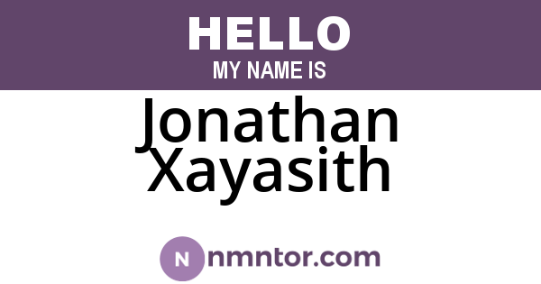 Jonathan Xayasith