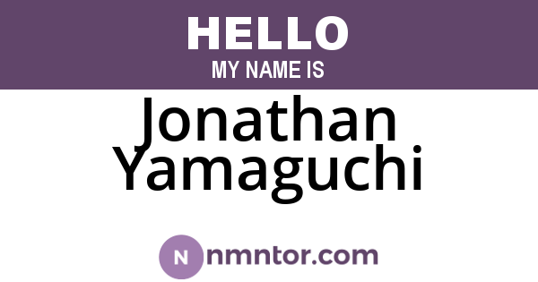 Jonathan Yamaguchi