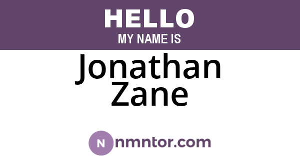 Jonathan Zane