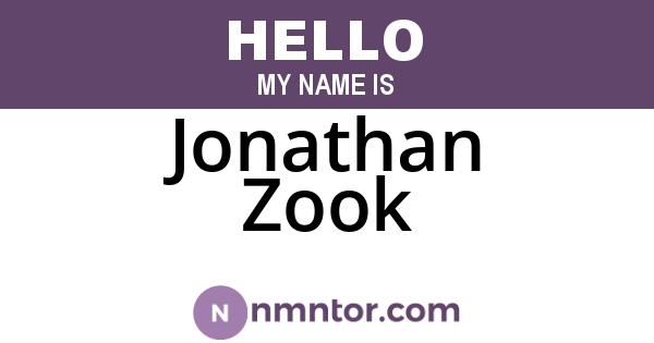 Jonathan Zook