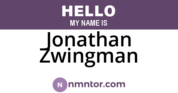 Jonathan Zwingman