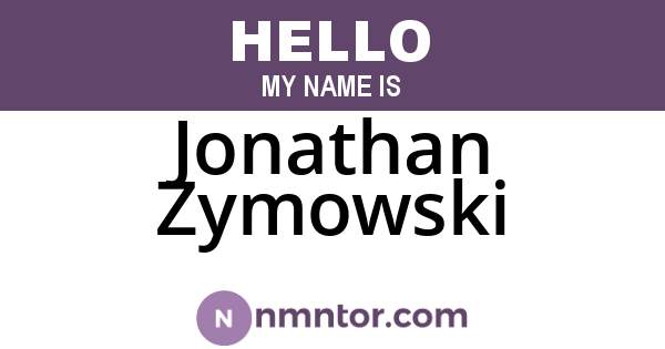 Jonathan Zymowski