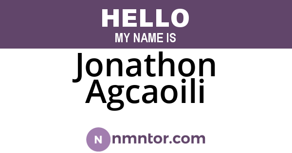 Jonathon Agcaoili