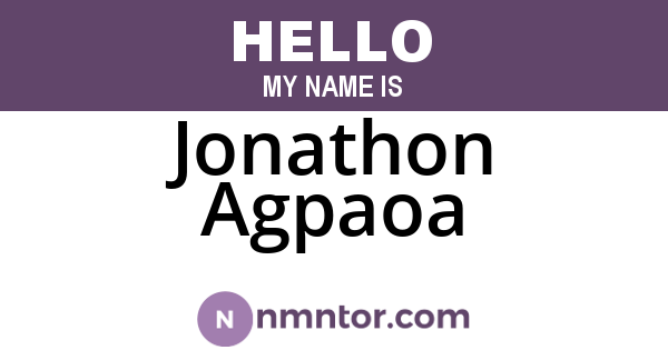 Jonathon Agpaoa