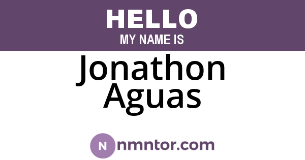 Jonathon Aguas
