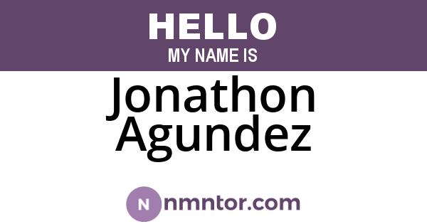 Jonathon Agundez