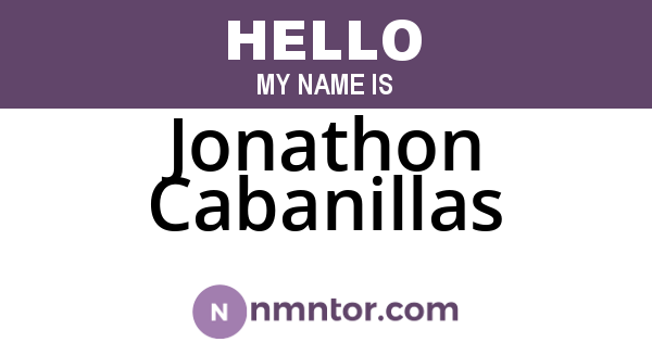 Jonathon Cabanillas