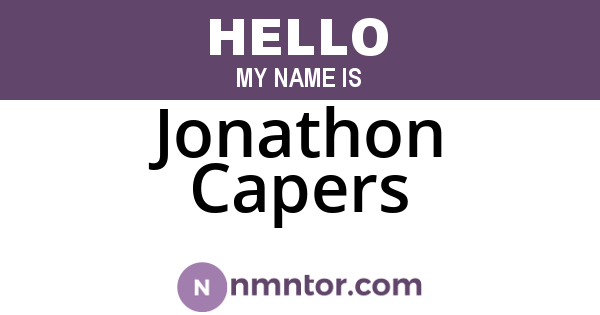 Jonathon Capers