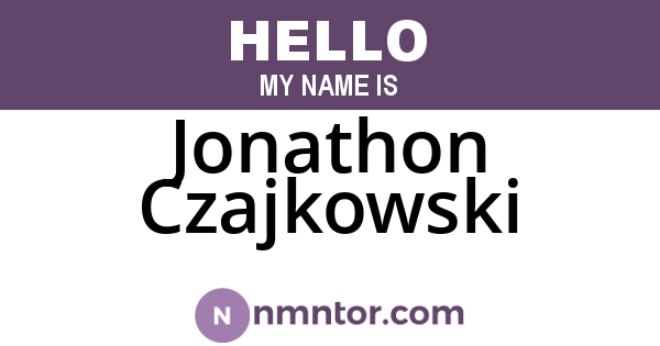 Jonathon Czajkowski