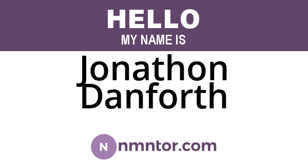 Jonathon Danforth