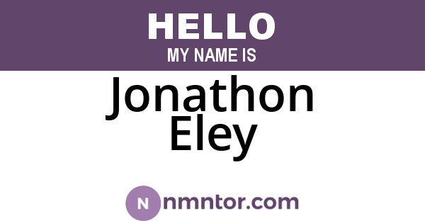 Jonathon Eley
