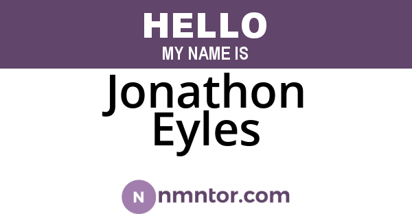 Jonathon Eyles