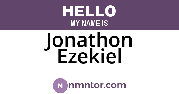 Jonathon Ezekiel