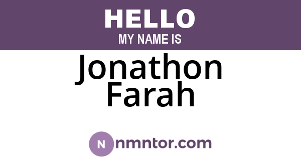 Jonathon Farah