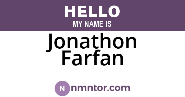 Jonathon Farfan
