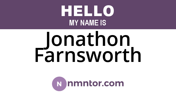 Jonathon Farnsworth
