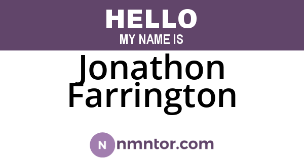 Jonathon Farrington