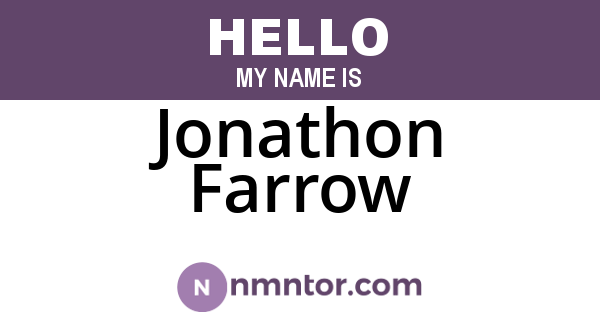 Jonathon Farrow